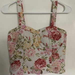 Vintage Floral Corset Top